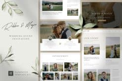 Robbie & Magie - Wedding Event Invitation Elementor Template Kit