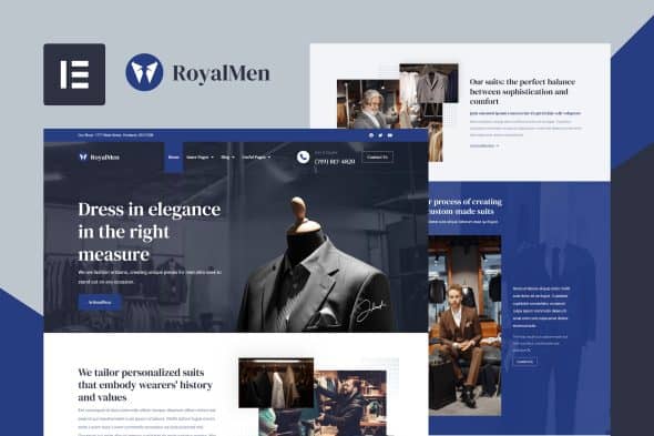 RoyalMen - Tailored Suits Elementor Pro Template Kit