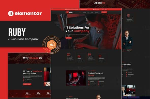 Ruby - IT Solutions Company Elementor Template Kit