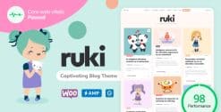 Download Ruki - A Captivating Personal Blog Theme GPL WordPress Plugin