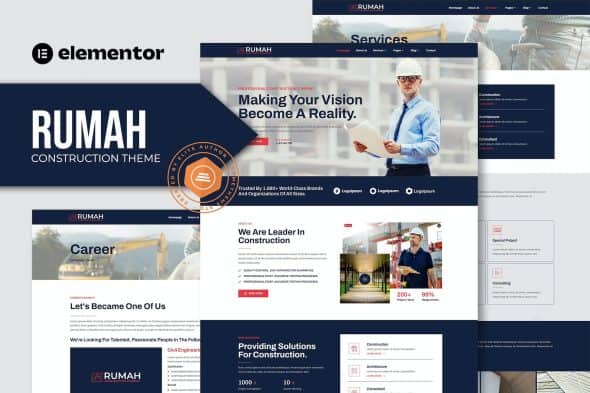 Rumah - Construction Theme Elementor Template Kit