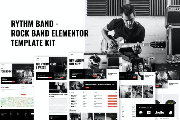 Rythm - Rock Band Elementor Template Kit