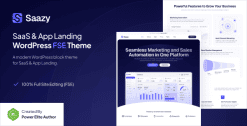 Saazy - SaaS & App Landing Page FSE WordPress Theme