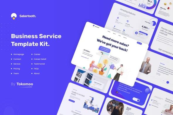 Sabertooth | Business Startup Elementor Template Kit