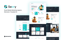 Savvy - Social Media Marketing Agency Elementor Template Kit