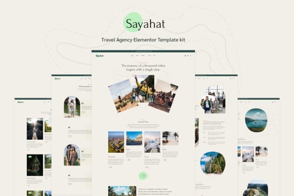 Sayahat - Travel Agency Elementor Template kit