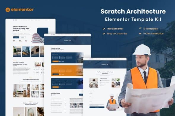 Scratch - Architecture Company Elementor Template Kit