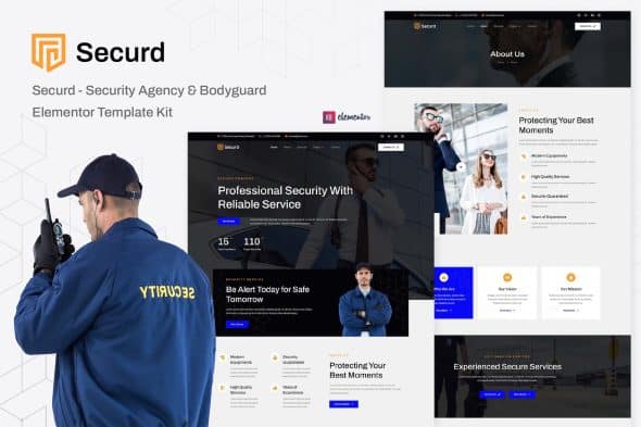 Securd - Security Agency & Bodyguard Elementor Template Kit