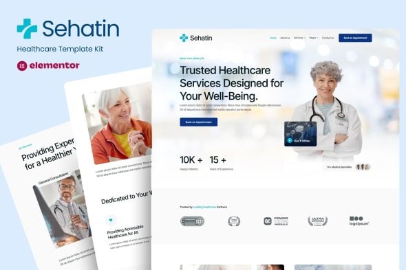 Download Sehatin – Health Care Service Elementor Template Kit