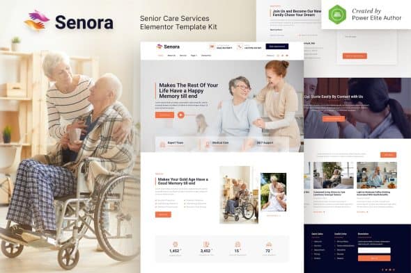 Senora - Senior Care Services Elementor Template Kit