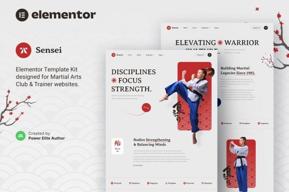 Sensei - Martial Arts Club & Trainer Elementor Template Kit