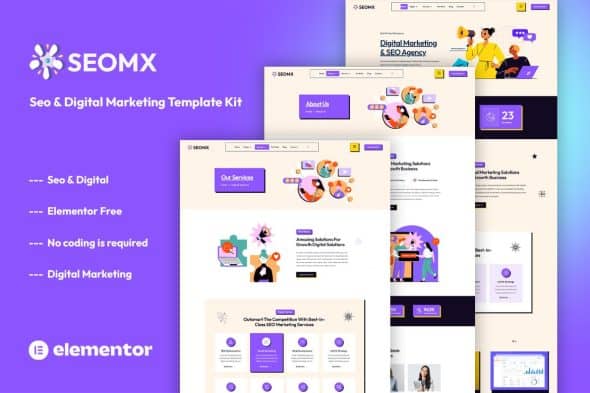 Download SeoMx – Seo & Digital Marketing Elementor Template Kit
