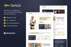 Serlock - Key Maker & Locksmith Service Elementor Template Kit