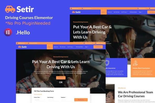 Setir - Driving Courses Elementor Template Kit