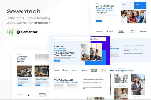 Seventech - IT Solutions and Tech Company Digital Elementor Template Kit