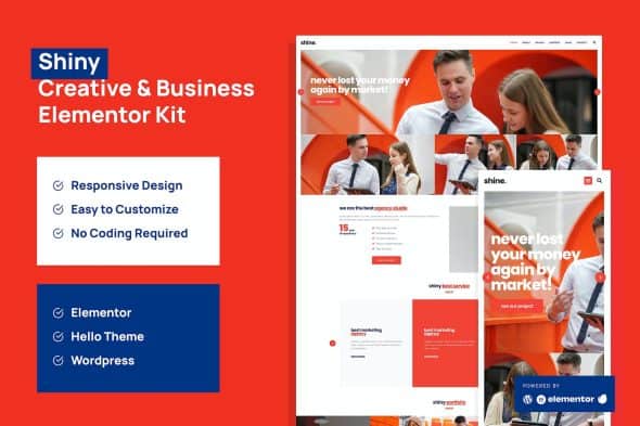 Shiny - Creative Business Agency Elementor Pro Template Kit