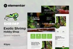 Shrimp - Aquarium & Hobby Shop Elementor Template Kit