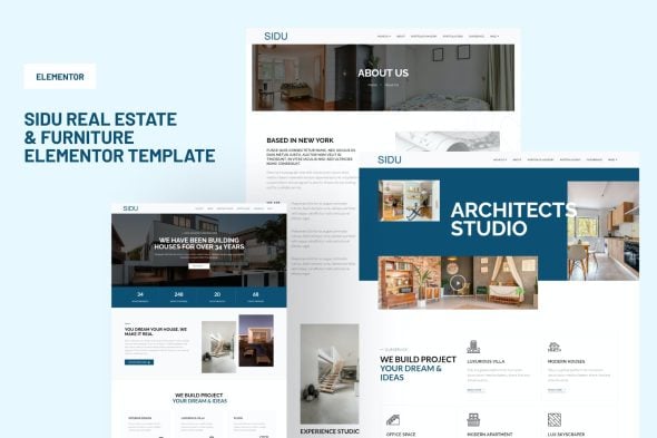 Sidu - Real Estate & Furniture Elementor Template Kit