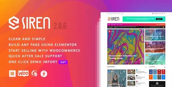 Download Siren  - News Magazine Elementor WordPress Theme