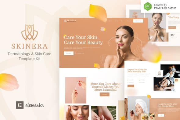 Skinera - Dermatology & Skincare Elementor Template Kit