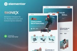 Skinex - Skateboard Coach & Lessons Elementor Template Kit