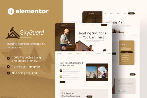 SkyGuard - Roofing Services Elementor Template Kit