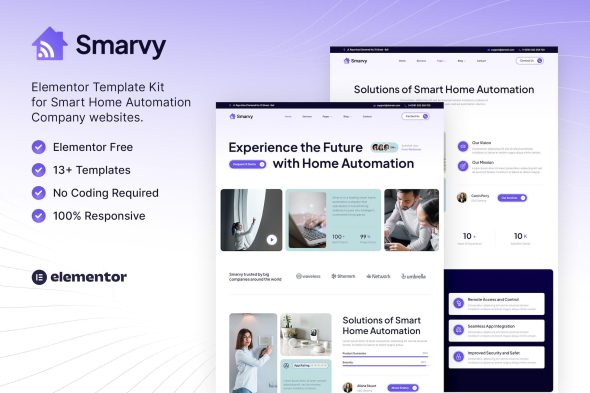 Smarvy - Smart Home Automation Company Elementor Template Kit