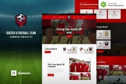 Socca - Football Team & Sports Club Elementor Template Kit