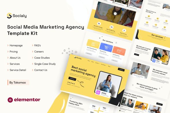 Socialy | Social Media Marketing Agency Elementor Template Kit