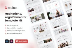 Soulme Yoga Meditation & Wellness Mindfulness Elementor Template Kit