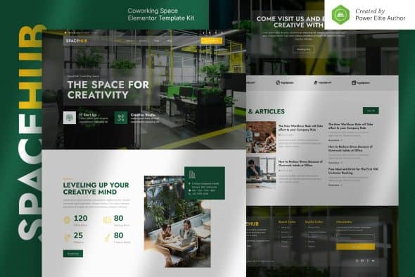 Spacehub - Coworking & Creative Space Elementor Template Kit