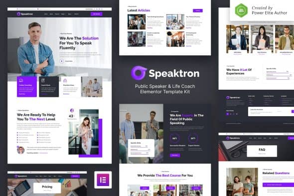 Speaktron - Public Speaker & Life Coach Elementor Template Kit