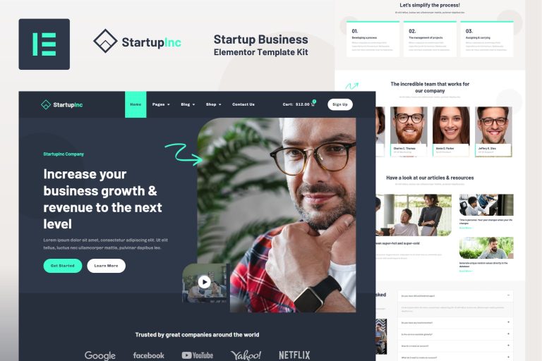StartupInc - Startup Business Elementor Pro Template Kit - GPLVilla
