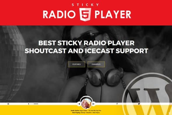 Download Sticky Full Width Radio Player WordPress Plugin GPL WordPress Plugin