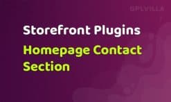 Storefront Homepage Contact Section AddOn
