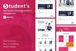 Student’s Online e-Course Elementor Template Kit