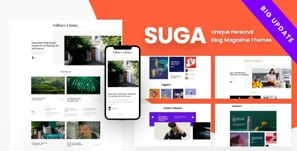 Download Suga - Magazine and Blog WordPress Theme