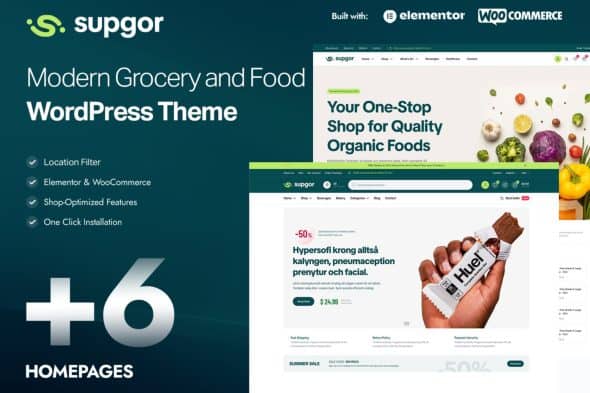 Download Supgor - Grocery Store and Food WordPress Theme GPL WordPress Plugin