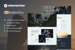 SutterStar - Photography Services & Portfolio Elementor Template Kit