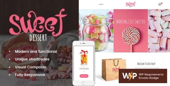 Download Sweet Dessert | Candy Shop & Cafe WordPress Theme