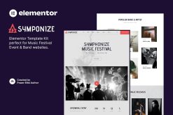 Symphonize - Music Festival Event & Band Elementor Template Kit