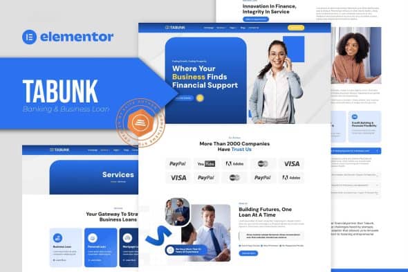 Tabunk - Banking & Business Loan Elementor Template Kit