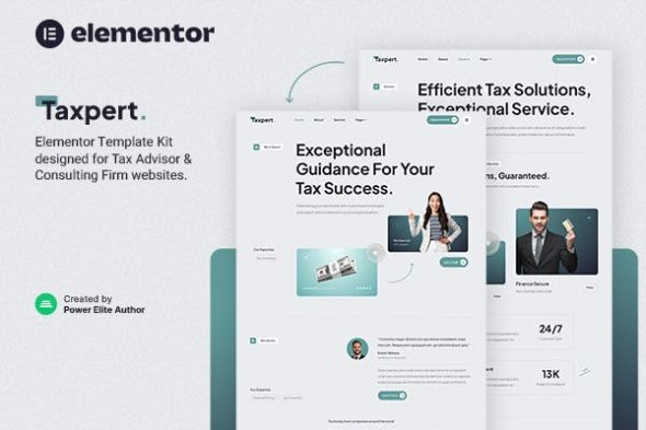 Taxpert - Tax Advisor & Consulting Elementor Template Kit