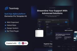 Teamhelp - Help Desk SaaS Elementor Pro Template Kit