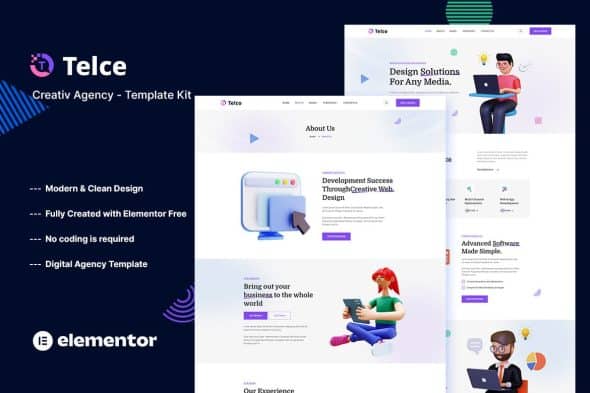 Telce - Creative Agency Elementor Template Kit