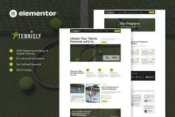 Tennisly - Tennis School & Sports Club Elementor Template Kit