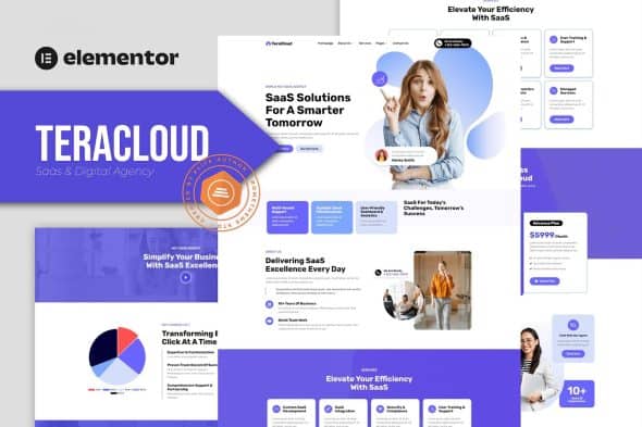 Teracloud - Saas & Digital Agency Elementor Template Kit