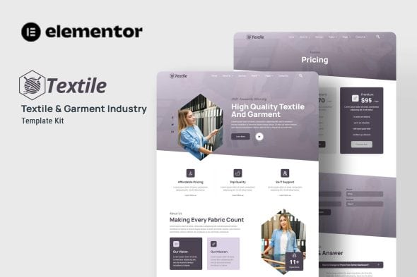 Textiles - Garment Industry Elementor Template Kit