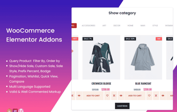 Download TF Woo Product Grid Addon For Elementor GPL WordPress Plugin