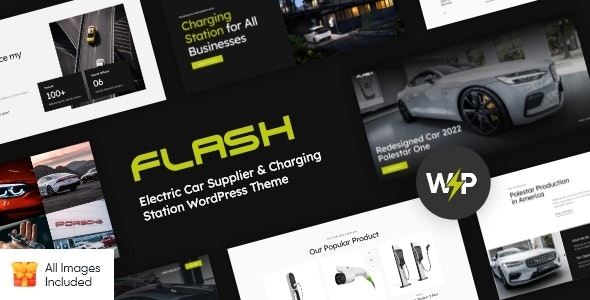 Download The Flash - Electric Car Supplier & Charging Station WordPress Theme